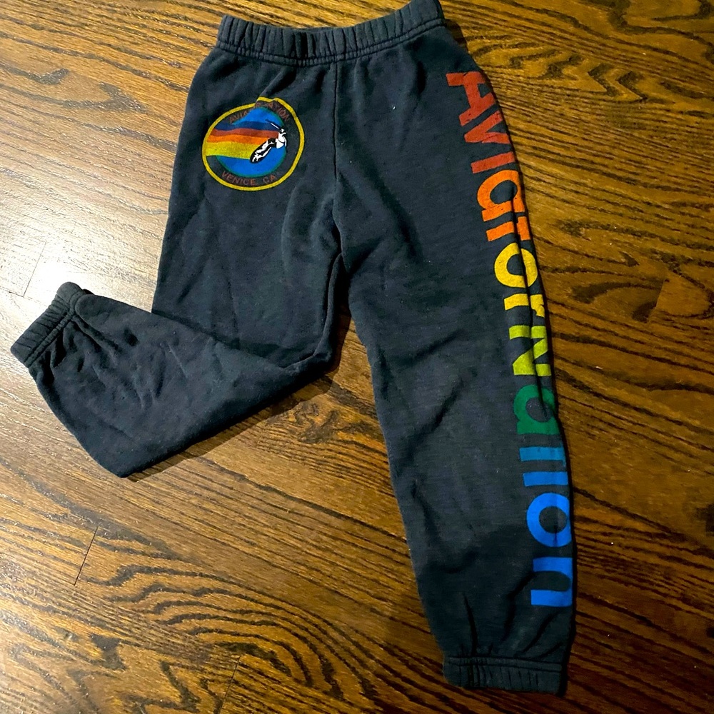 EUC Aviator Nation kids rainbow sweatpants size 6
